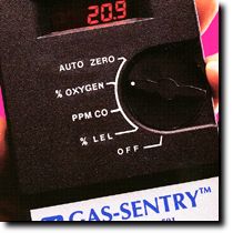 Bascom,Turner,Gas,Sentry,Combustible,Gas,CO,H2S,Oxygen,Monitor,CGA-501