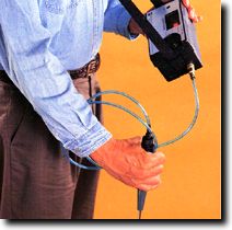 Gas-Ranger being used with metal bar hole probe